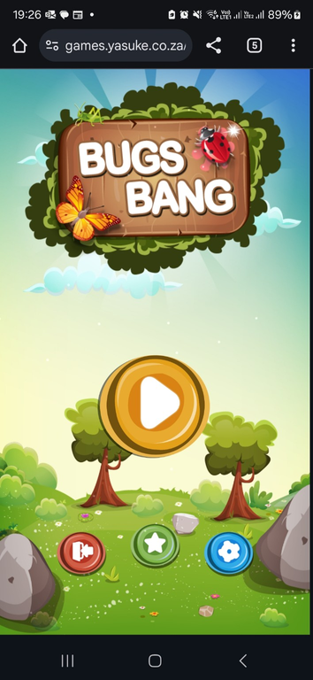 Bugs Bang game title screen